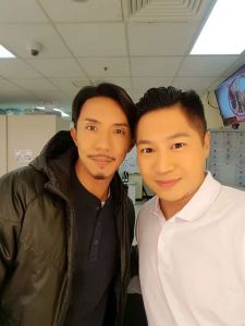 张继聪与林子幸在TVB化妆间 张继聪与林子幸在TVB化妆间