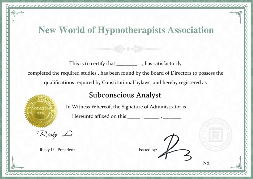 美国NWH催眠疗愈师学会