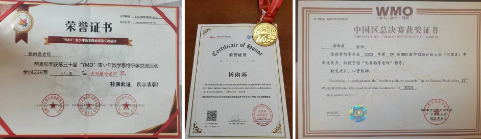 杨雨霖(数学竞赛优秀指导老师)